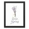 Hello Spring Flowers 11" x 14" Black Floating Framed Canvas